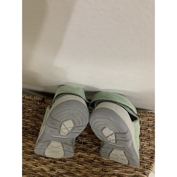 Lands' End Hiking Walking Sandals Closed Toe Adjustable Strap Green Blue 10D - Picture 6 of 9